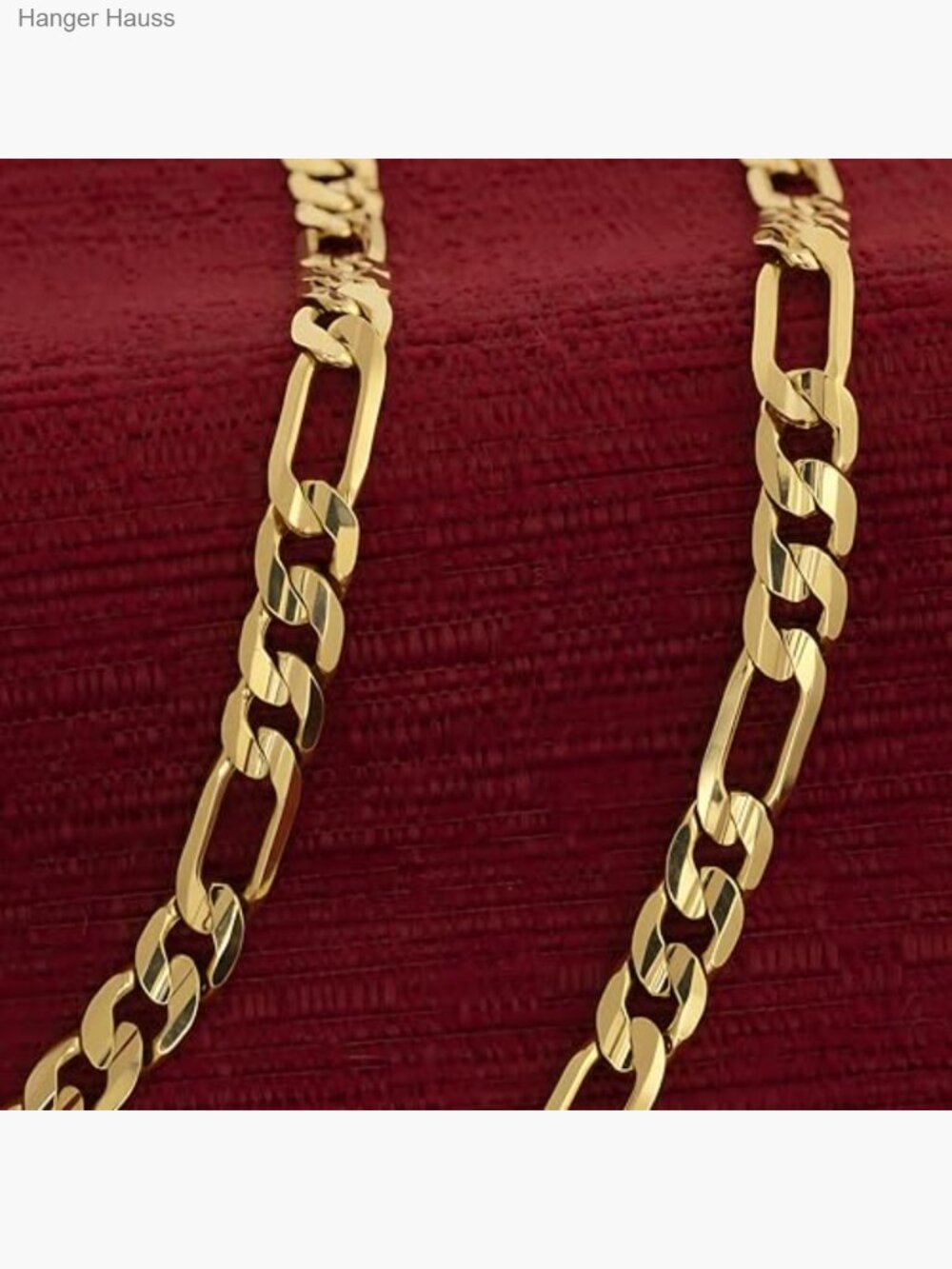 24k Gold Plated Figaro Chain Necklace 7mm Men Women - Picture 6 of 7